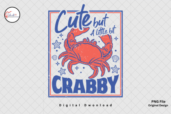 Coastal Summer Beach Funny Crab PNG: A Graphic for Sassy Designs