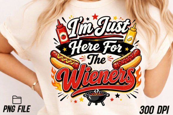 Here for Wieners PNG: Funny BBQ Graphics for Summer Projects