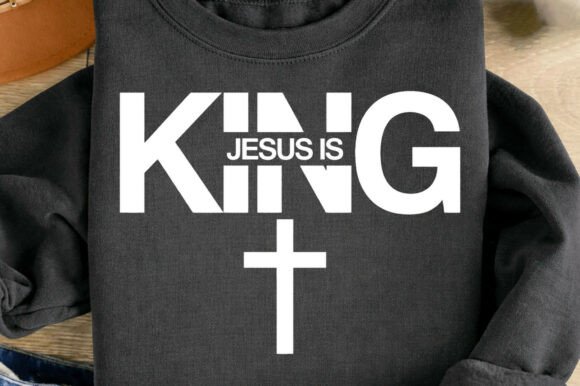 Jesus is King Christian Religious Png: Bold Faith Meets Modern Design