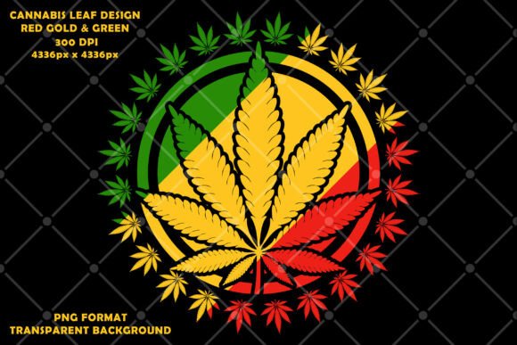 Rasta Colors Cannabis Leaf Design: Bold Cultural Flair