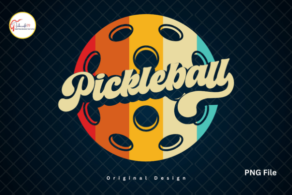 Retro Pickleball PNG: A Vintage Design Asset for Modern Makers