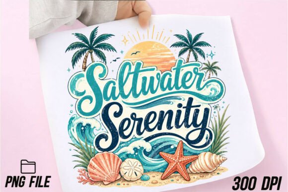 Saltwater Serenity: Your Go-To Beach Saying PNG for Coastal Projects