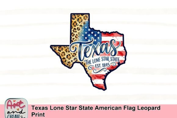Texas Lone Star State American Flag Leopard Print: A Bold Graphic Asset