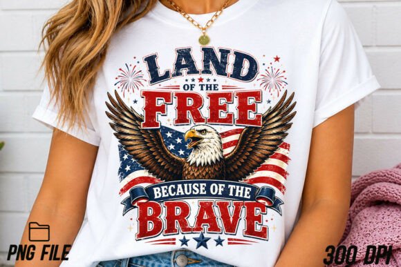 USA 4th of July Eagle Land the Free PNG: Your Ultimate Patriotic Design Asset